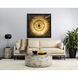 Diaz 34.5 X 15 inch Marble Look / Antique Brass Outdoor Coffee Table